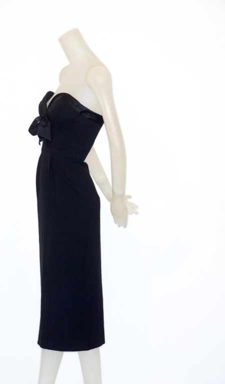 Women's 1950s Emilio Schuberth black cocktail dress