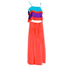 1970s Kenzo Jungle Jap Flowy Top and Maxi Skirt