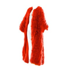Burnt Orange Sonia Rykiel Feather Coat