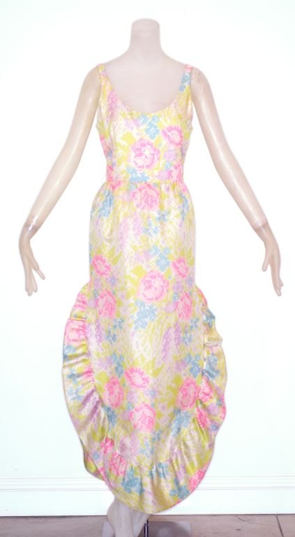 A Rare 1960s Federico Forquet Gown With Shawl For Sale 3