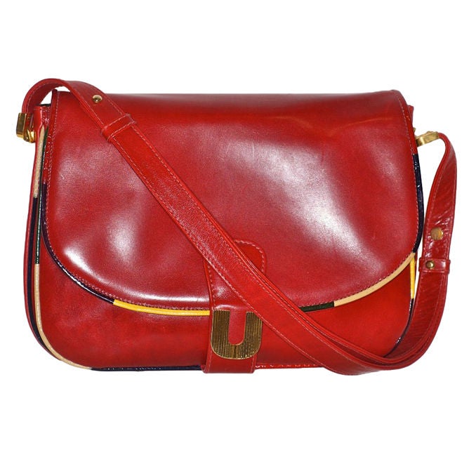 Ungaro Classic Flap Bag with Gold U Hardware