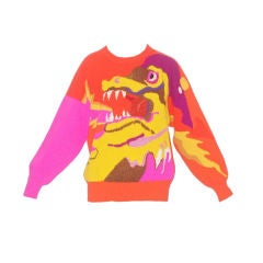 Vintage Krizia Fire Breathing Dragon Sweater