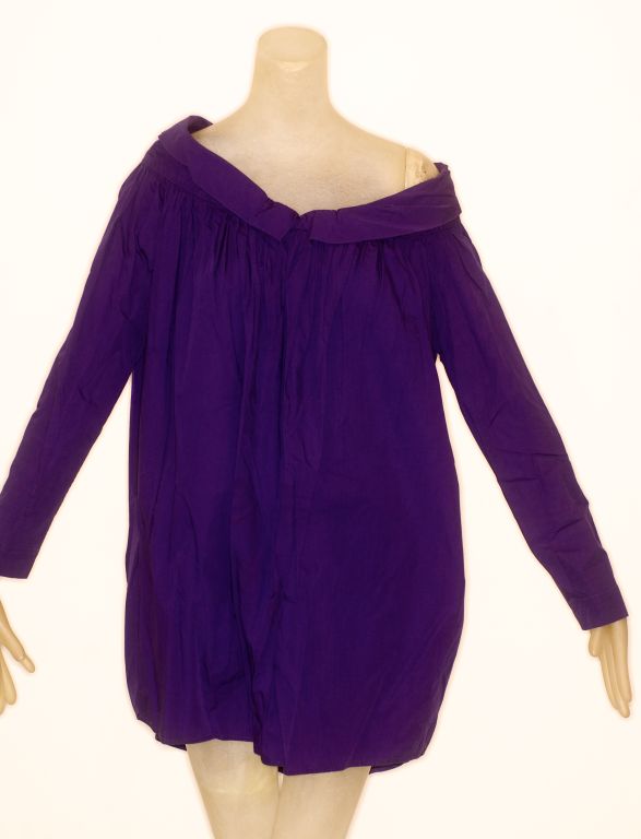 Romeo Gigli purple cotton poets blouse.<br />
<br />
RARE vintage<br />
STORE HOURS: Monday to Friday 11:30 to 6PM<br />
Weekends by appointment.  <br />
24 West 57th Street<br />
Fifth floor<br />
212.581.7273<br />
Follow our blog: