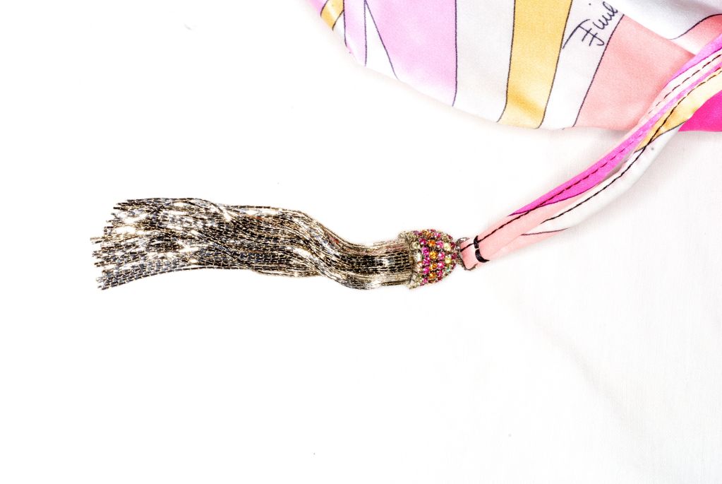 Christian Lacroix for Pucci Silk Bag with Mesh Handle