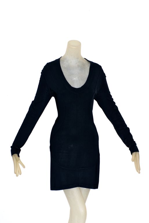 Alaia Long Sleeved Knit Body Con Dress