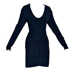 Alaia Long Sleeved Knit Body Con Dress
