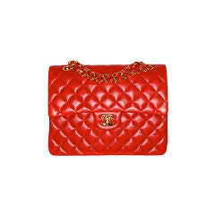 Apple Red 1990 Classic 2.55 Chanel Bag
