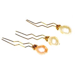 Chanel Couture Large Scale Pearl Hair Pins