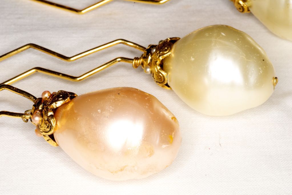 Chanel Couture Large Scale Pearl Hair Pins