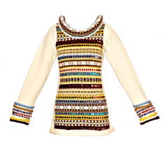 1990s Jean Paul Gaultier Sweater with Rolled and padded Collar