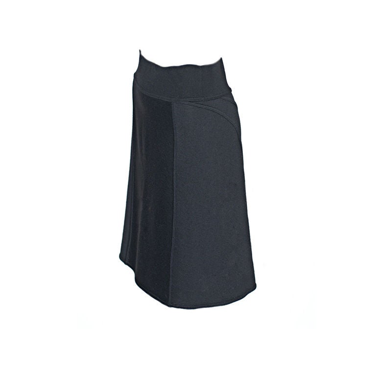 1980s Alaia Knitted Black Skirt For Sale