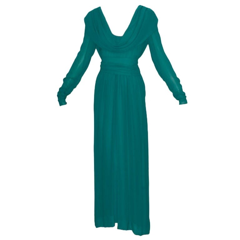 Yves Saint Laurent Silk Gown For Sale