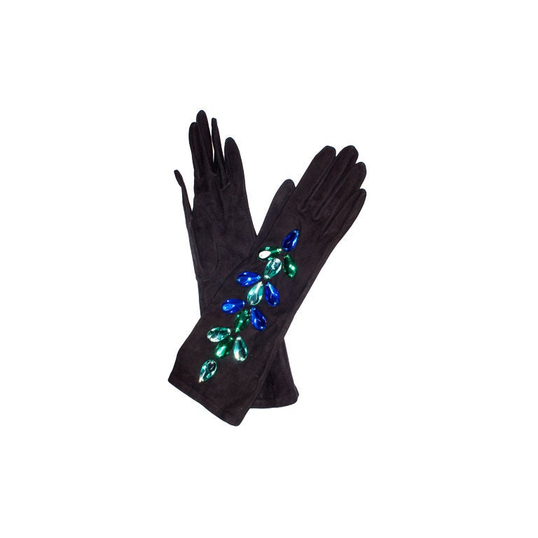 Yves Saint Lauret Jeweled Gloves For Sale