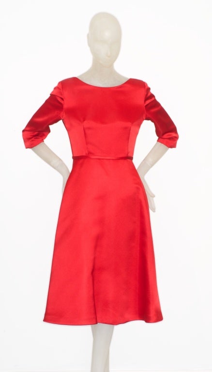 Bill Blass Red Silk Dress