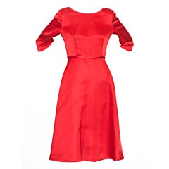 Bill Blass Red Silk Dress