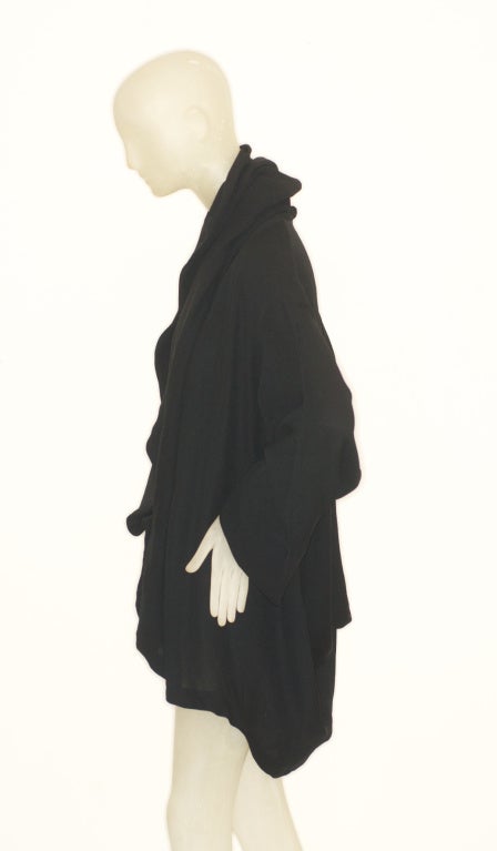 Romeo Gigli Hooded Softly Draped Jacket For Sale at 1stDibs
