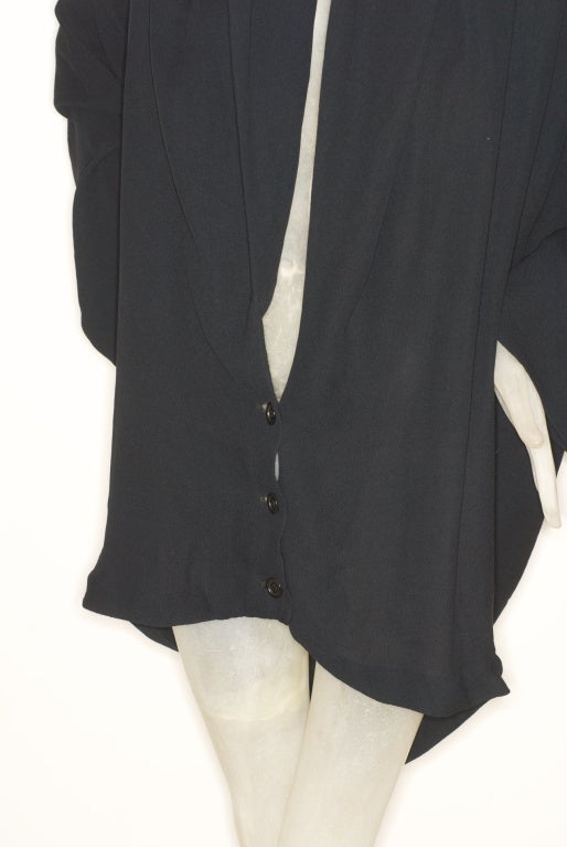 Romeo Gigli Hooded Softly Draped Jacket For Sale 3