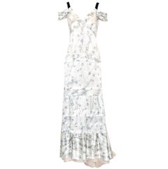 Prada demi-couture Trompe L'Oeil Gown For Sale at 1stDibs