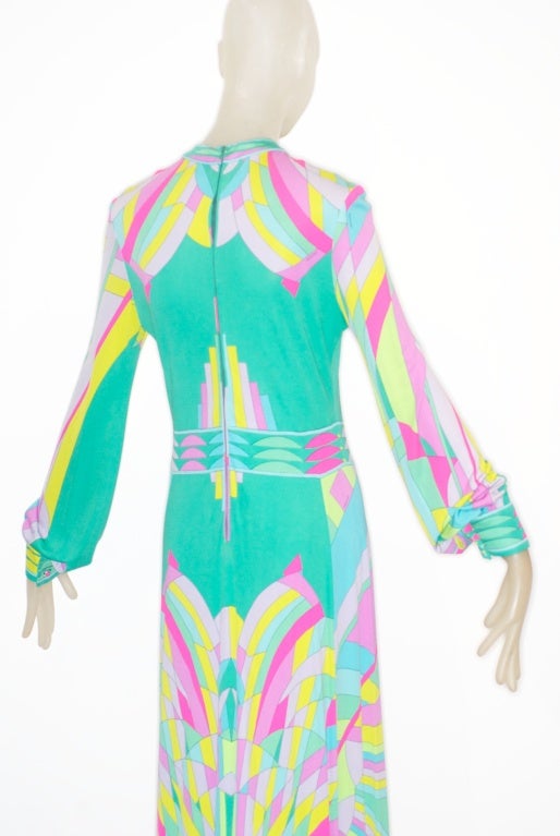 1970s Leonard Silk Jersey Long Gown 2