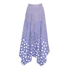 Vintage Pertegaz 1970s Asymmetric Cotton Skirt