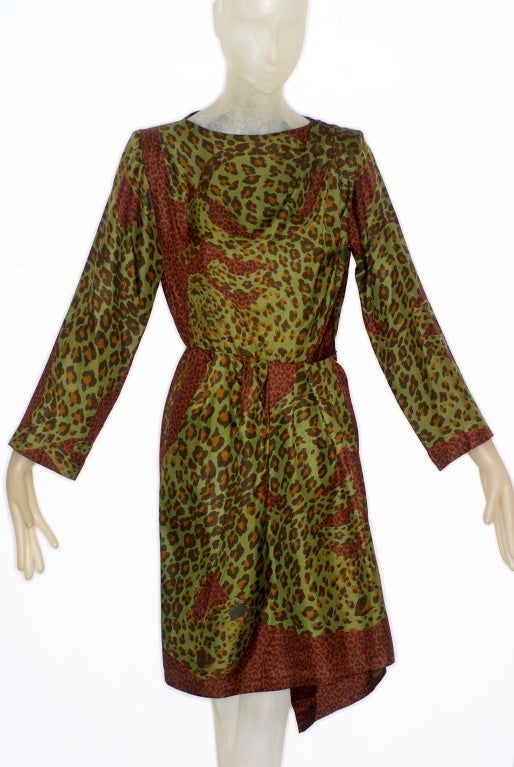 Yves Saint Laurent rive gauche Panther Print Dress