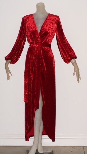 Glamorous ruby red velvet Yves Saint Laurent rive gauche wrap dress with a plunging neckline.


RARE vintage
STORE HOURS: Monday to Friday 11:30 to 6PM
24 West 57th Street
Fifth floor
in The New York Gallery Building
212.581.7273
FOLLOW OUR
