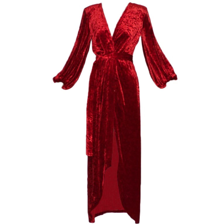 Yves Saint Laurent rive gauche Ruby Red Wrap Dress