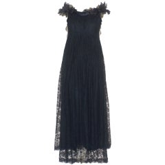 Exceptional Chanel Haute Couture Lace and Ribbon Gown