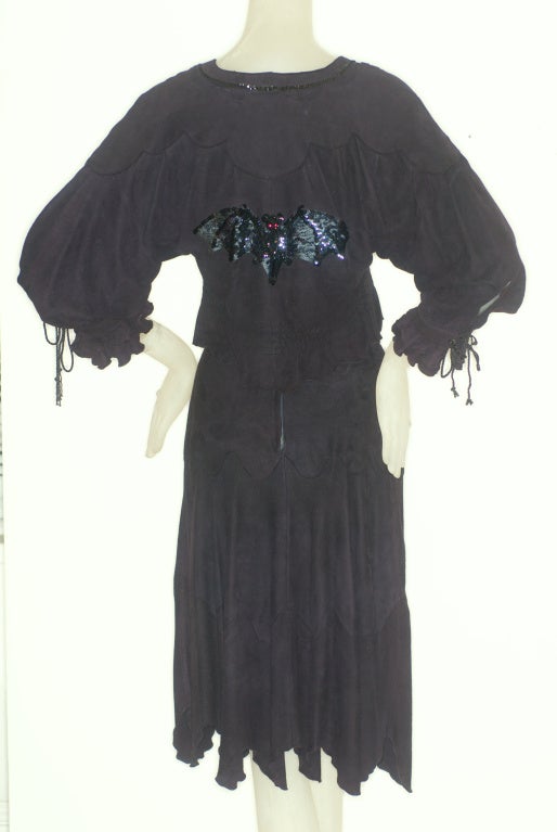 1970s English suede 'BAT' Ensemble
