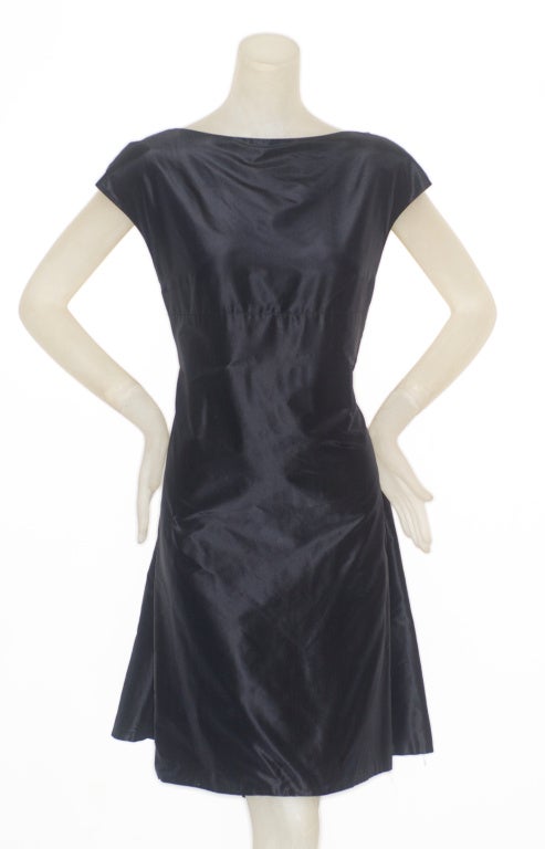 Bill Blass Backless Silk Cocktail Dress