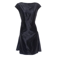 Bill Blass Backless Silk Cocktail Dress