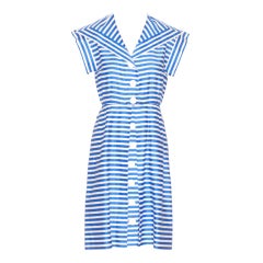 Yves Saint Laurent rive gauche Nautical Insprired Dress