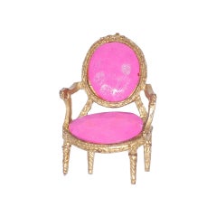 Ugo Correani Hot Pink Chair Brooch