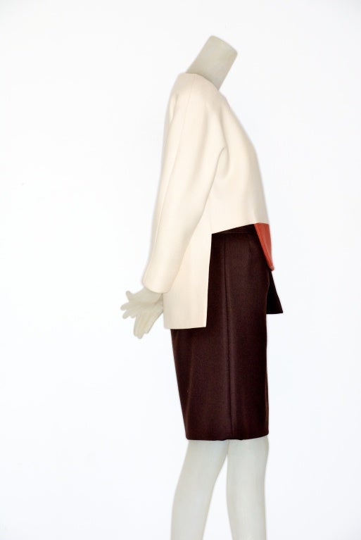Circa 1988 Pierre Cardin Archtitectral Haute Couture Ensemble