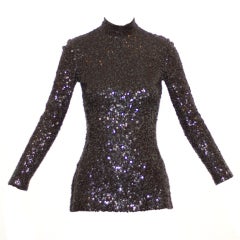 Larry Aldrich Fitted Sequin 'Mermaid' Top For Sale at 1stDibs
