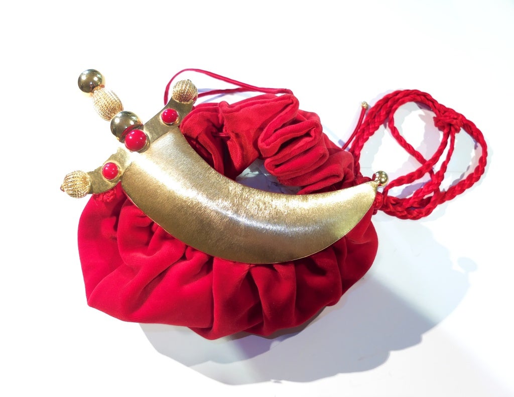 Ferre for Christian Dior Gilt and Jeweled Dagger Bag