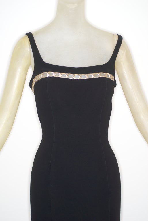 Women's Thierry Mugler Chain Detail Evening Gown For Sale