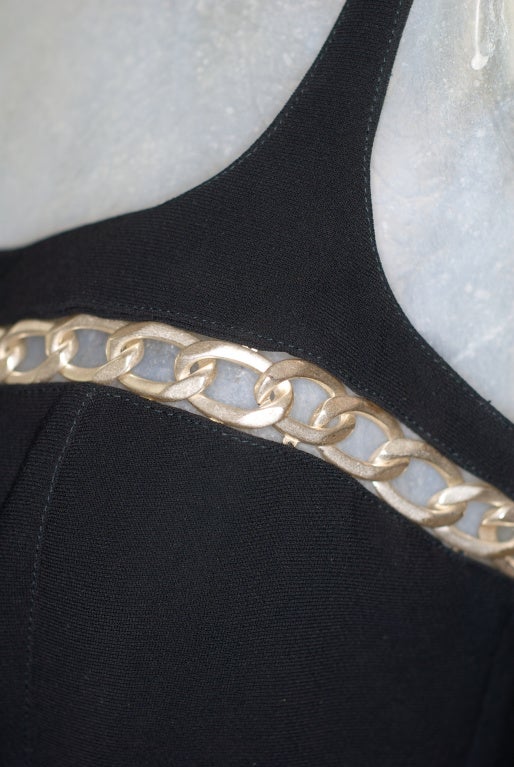 Thierry Mugler Chain Detail Evening Gown For Sale 2