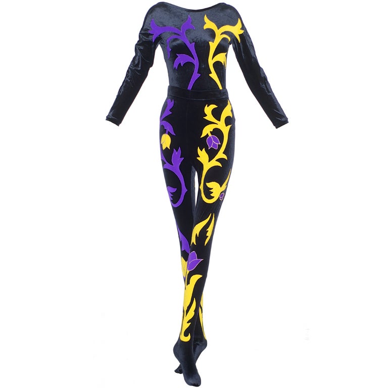 Gianni Versace Couture Baroque Bodysuit and Leggings For Sale