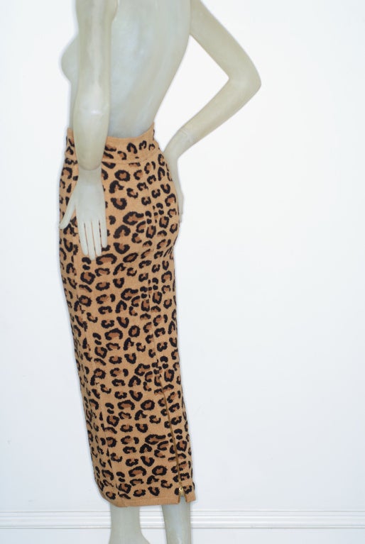 Women's Azzedine Alaia Autumn Winter 1991-1992 Leopard Skirt