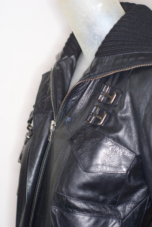 Rodarte Spring 2009 Leather Biker Jacket For Sale 2