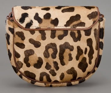 Women's Unique Céline Leopard Print Skin Bag 1980