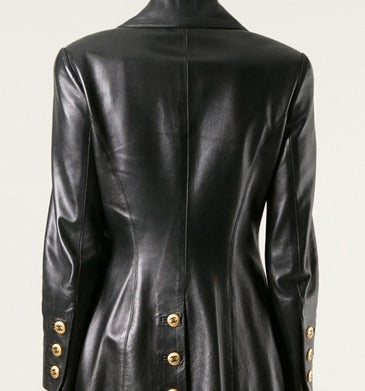 chanel leather coat