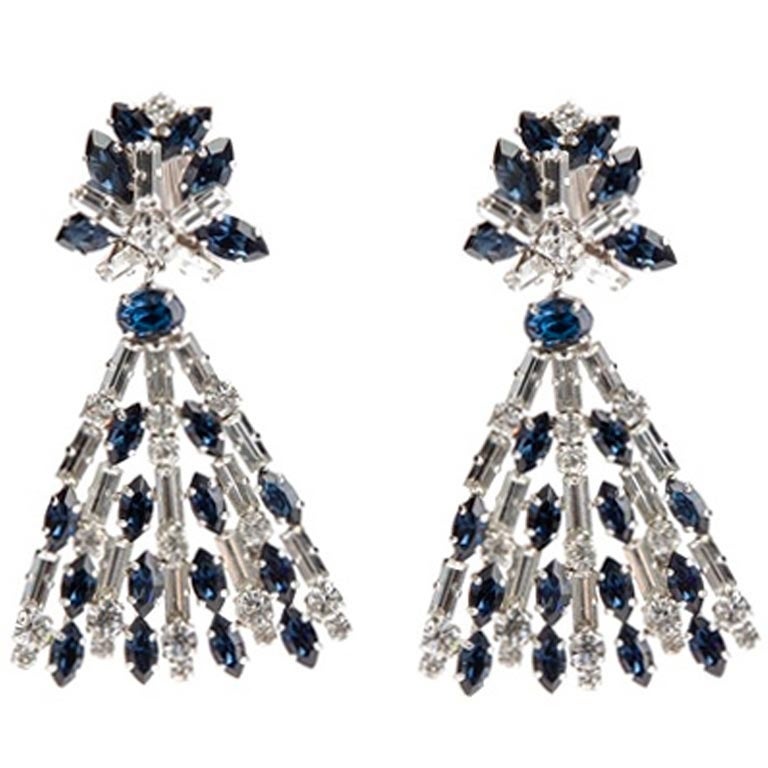 Unique and Glamour Christian Dior Earrings 1966 at 1stDibs