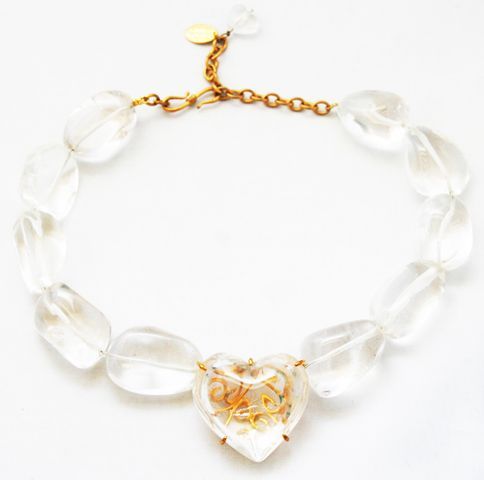 Magnifique collier français Ferrandis Love Heart, 1980