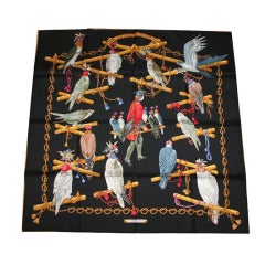 Gorgeous Hermes 'Les Oiseaux du Roy' 1994 Scarf Mint condition