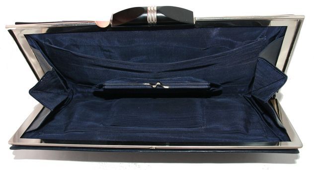 Exceptional Art Deco Navy Blue Clutch In Excellent Condition In Verviers, BE