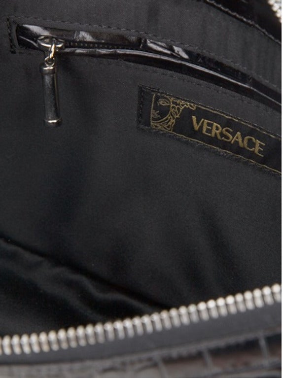 Incredible Rock Versace 90s Croco Bag at 1stdibs