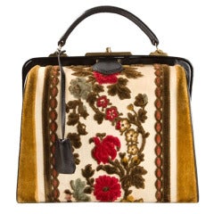 Unique & Gorgeous French Flower Doctor Bag 1960