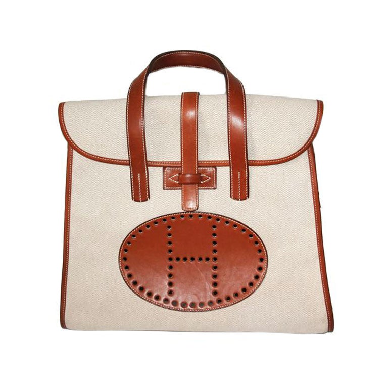 Rare & Gorgeous Hermes Bi-color Tote Bag 2007